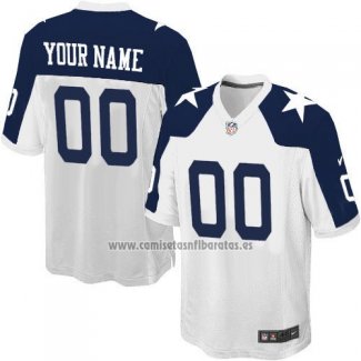 Camiseta NFL Nino Dallas Cowboys Personalizada Blanco Azul