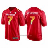 Camiseta NFL Pro Bowl Pittsburgh Steelers 7 Ben Roethlisberger AFC 2018 Rojo