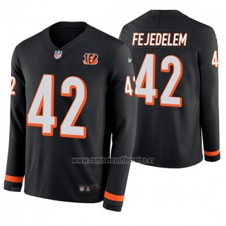 Camiseta NFL Therma Manga Larga Cincinnati Bengals Clayton Fejedelem Negro