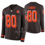 Camiseta NFL Therma Manga Larga Cleveland Browns Jarvis Landry Marron